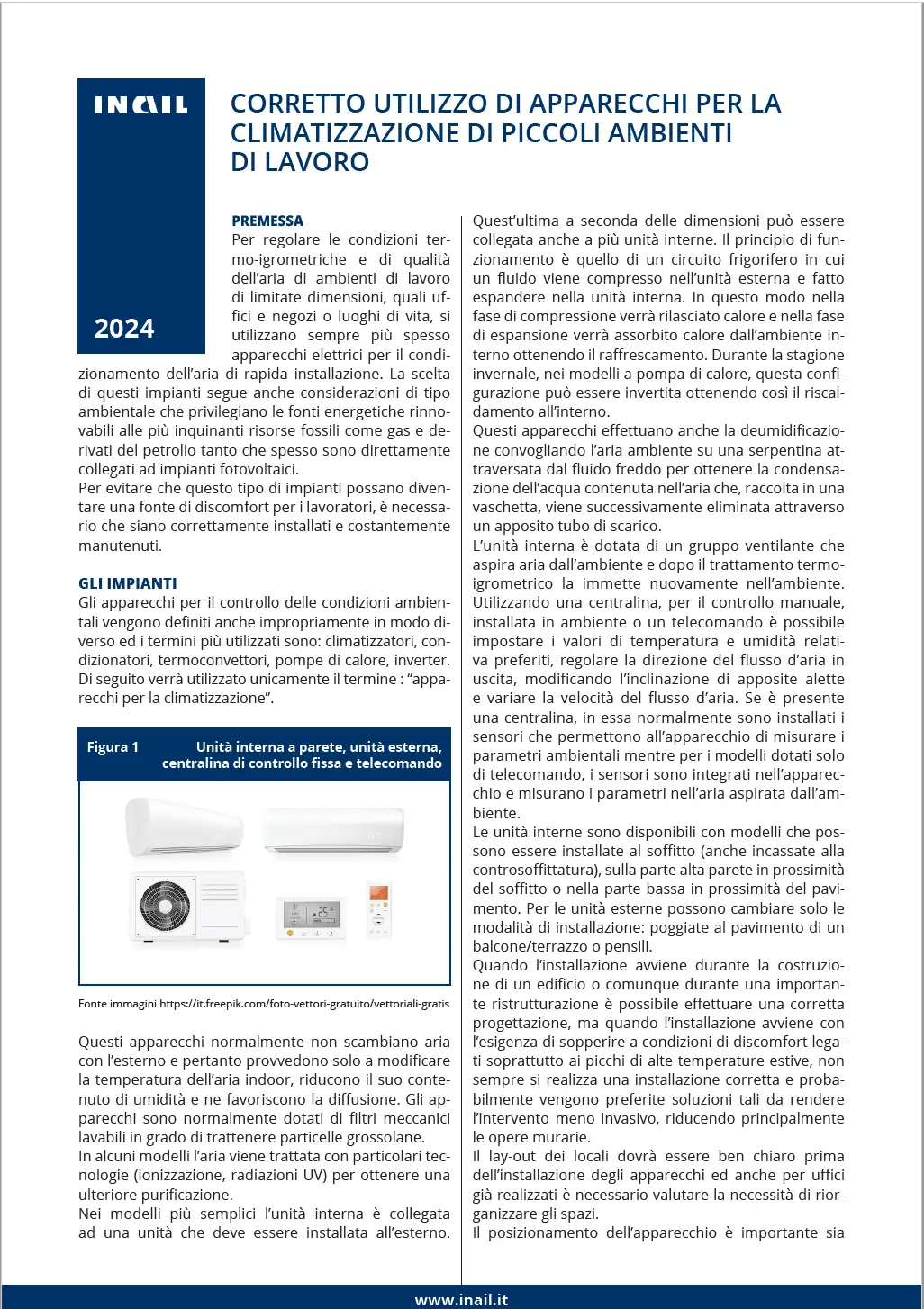Corretto utilizzo apparecchi climatizzazione di piccoli ambienti di lavoro Corretto utilizzo apparecchi climatizzazione di piccoli ambienti di lavoro