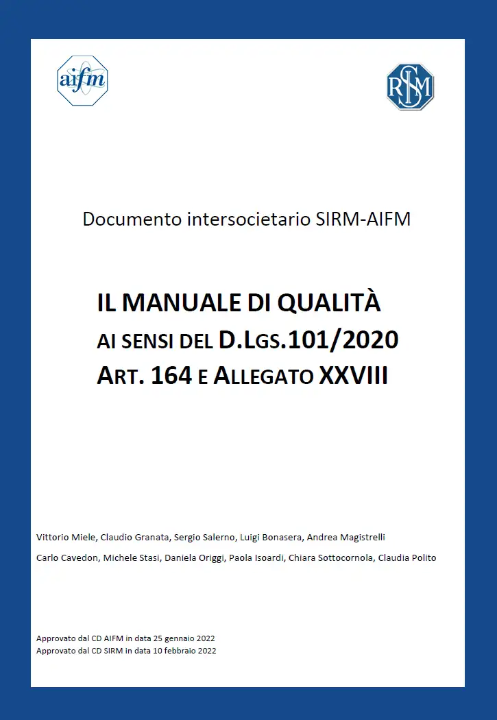Il Manuale della Qualita ai sensi del D Lgs 101 2020 Il Manuale della Qualita ai sensi del D Lgs 101 2020
