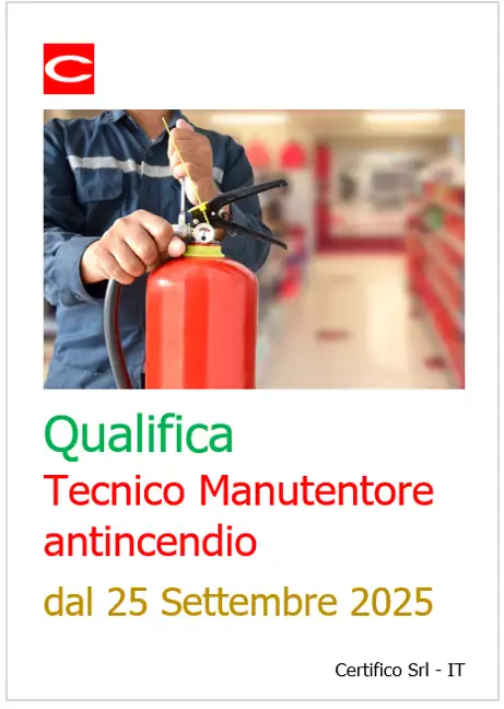 Qualifica Tecnico Manutentore Antincendio   obbligo dal 25 Settembre 2025