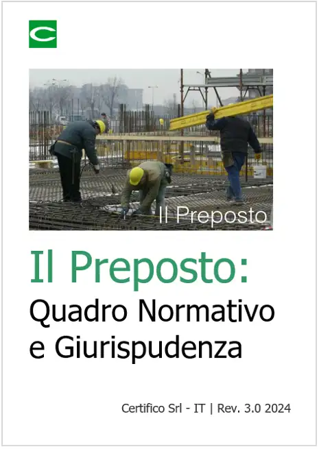 Il Preposto Quadro Normativo e Giurispudenza Il Preposto Quadro Normativo e Giurispudenza