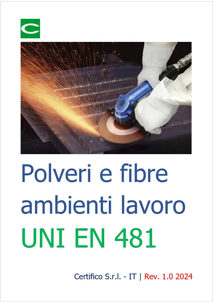 Polveri e fibre ambienti di lavoro UNI EN 481 Polveri e fibre ambienti di lavoro UNI EN 481