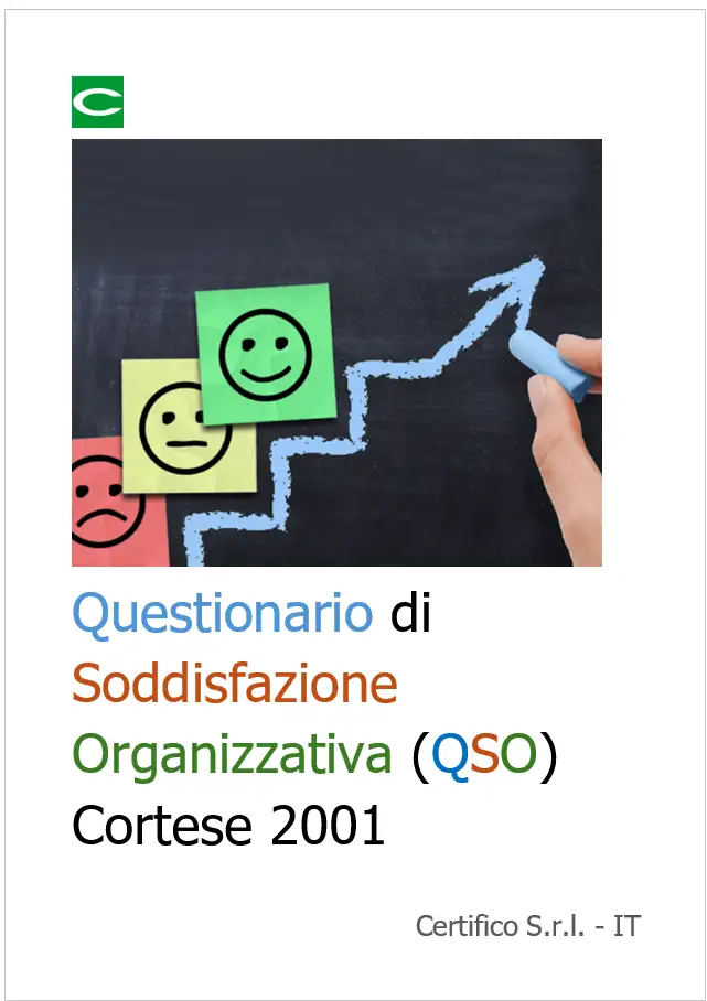 Cortese 2001 Questionario di Soddisfazione Organizzativa Cortese 2001 Questionario di Soddisfazione Organizzativa
