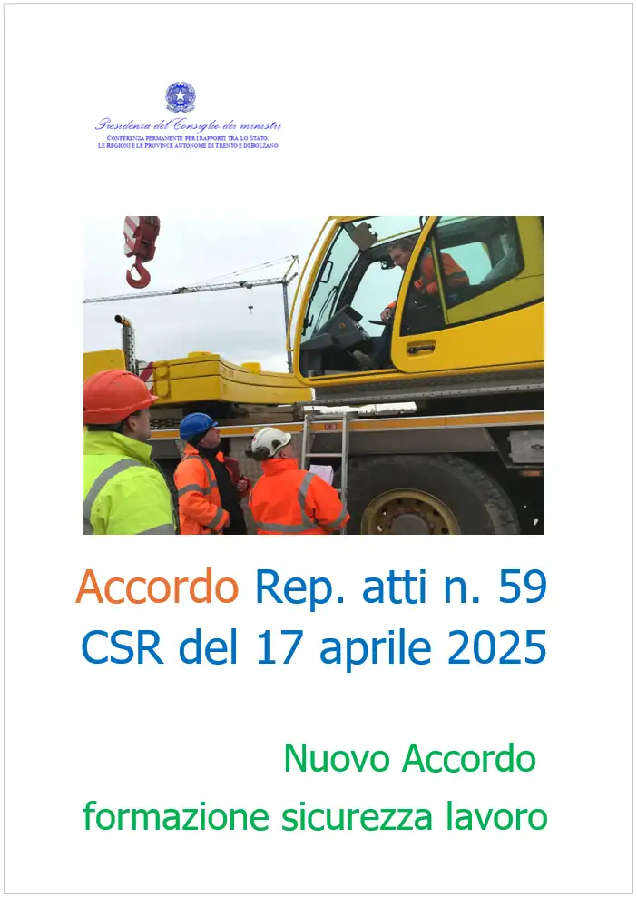 Accordo n 59 CSR del 17 aprile 2025 Accordo n 59 CSR del 17 aprile 2025