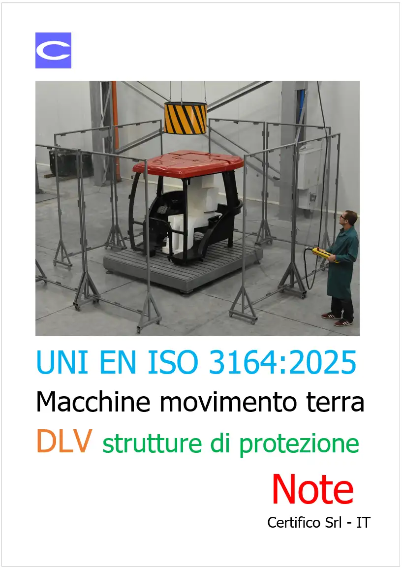 UNI EN ISO 3164 2025 Macchine movimento terra DLV