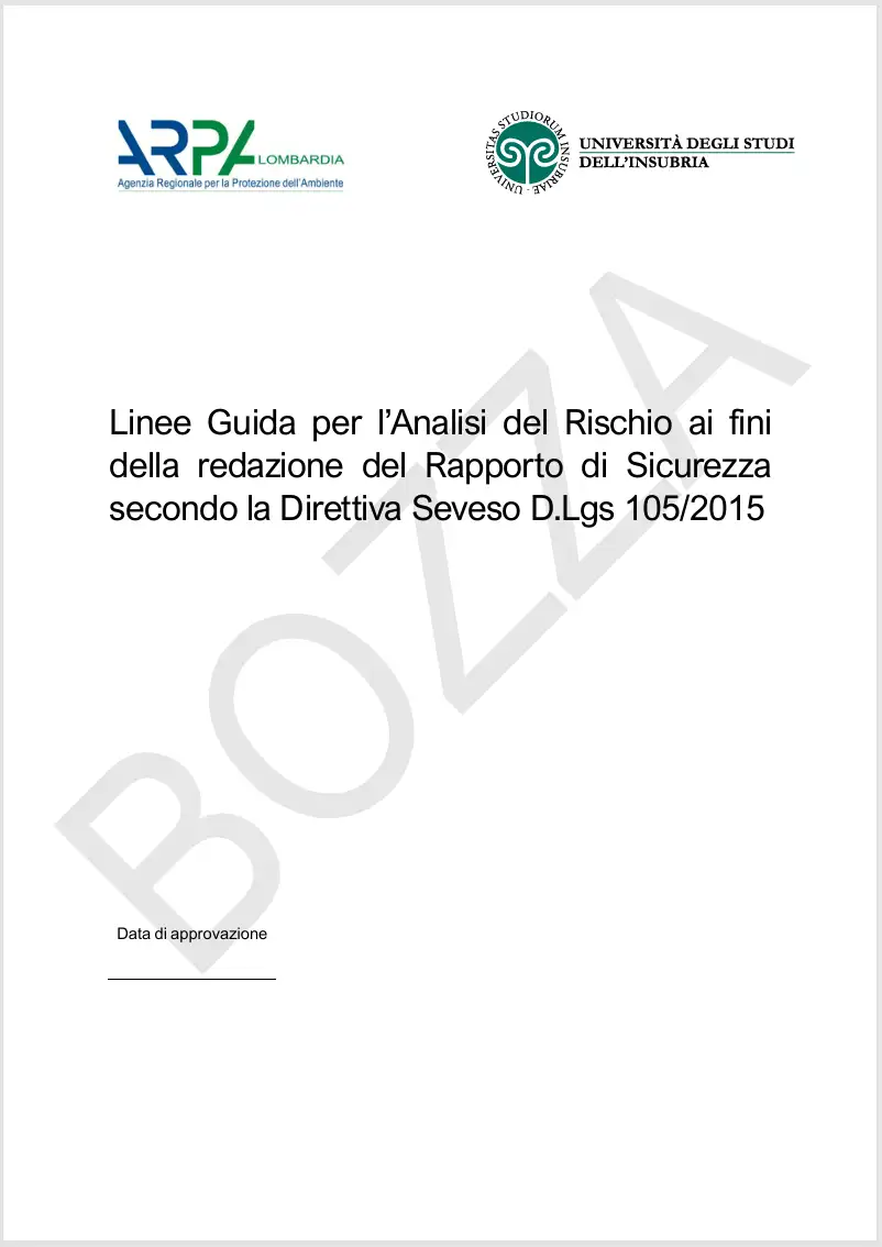 Bozza linee guida analisi del rischio direttiva Seveso