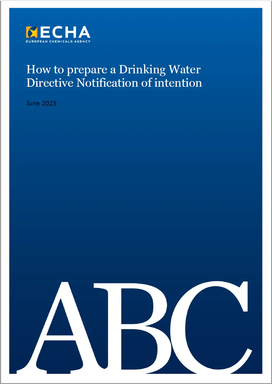 How to prepare a Drinking Water Directive Notification of intention How to prepare a Drinking Water Directive Notification of intention
