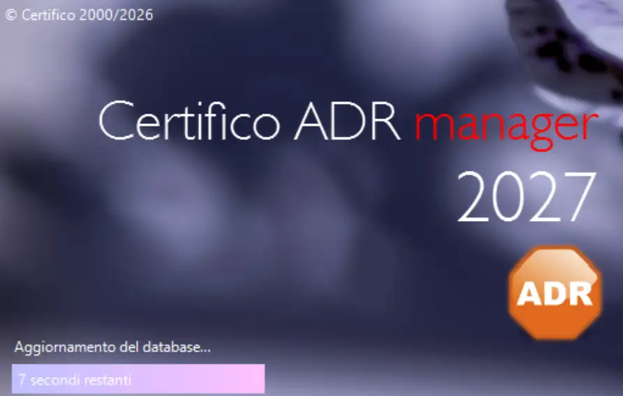 Certifico ADR Manager 2027.0 | Update Ottobre 2026 / ADR 2027 Certifico ADR Manager 2027.0 | Update Ottobre 2026 / ADR 2027