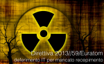 Direttiva 2013 59 Euratom   deferimento IT per mancato recepimento