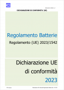 Dichiarazione di conformit  UE Regolamento  UE  2023 1542 Batterie